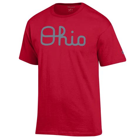 Champion® Red Script Ohio Tee - College Traditions