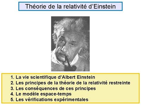 Thorie De La Relativit Deinstein La Vie