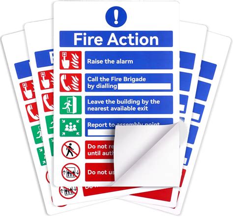 Deepton X Mm Fire Action Notice Sign Pack Fire Assembly Point