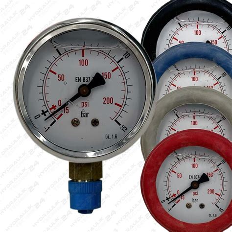 Hydraulik Vakuum Manometer ø63 mm Glycerin Edelstahl ECO Line 0 bis 1