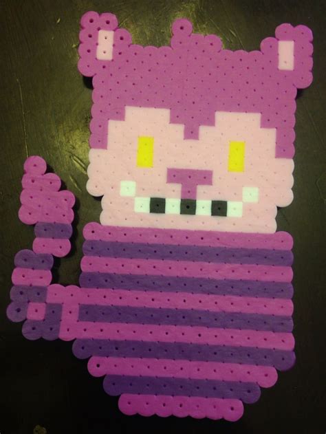 Cheshire Cat From Alice In Wonderland Perler Bead Perler Bead Art