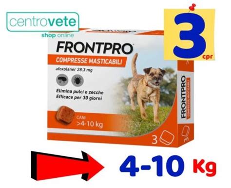 Frontpro Kg Compresse Antiparassitario Per Cani Contro Pulci