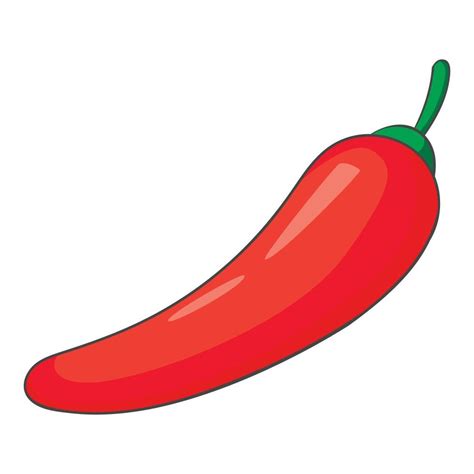 Chilli pepper icon, cartoon style 15209475 Vector Art at Vecteezy