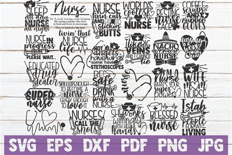 Nurse SVG Bundle | Nursing SVG Cut Files By MintyMarshmallows ...