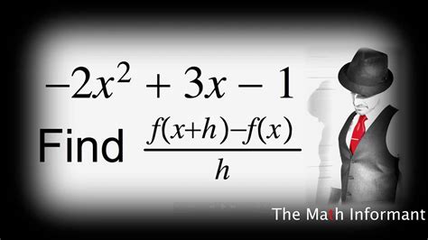 Difference Quotient Quadratic Difficulty Medium Youtube