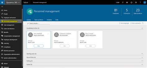 Personnel Management Made Simple In Microsoft Dynamics For Talent