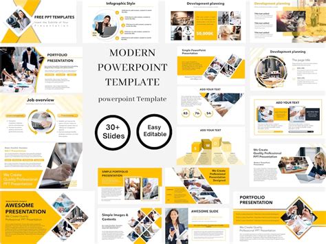 Modern Minimal Power Point Template Easy Editable Presentation