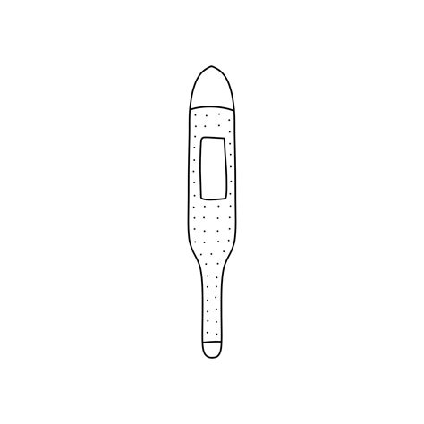 Hand Drawn Vector Illustration Of Electronic Thermometer In Doodle