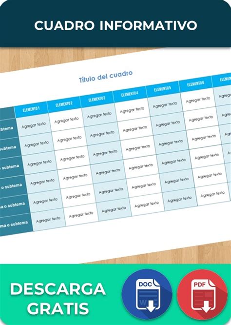 Cuadro Informativo Ejemplos Plantillas Word Excel Canva