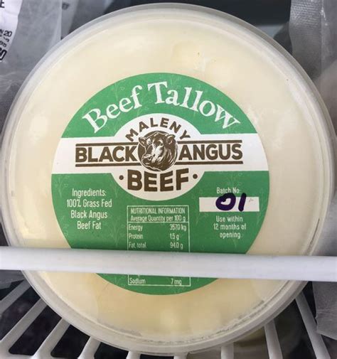 100 Grass Fed Tallow Maleny Black Angus Beef