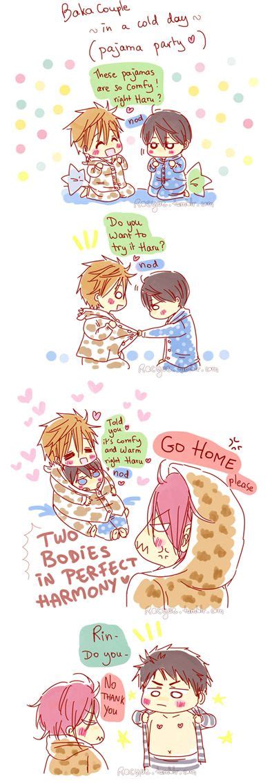 Baka Couples And The Cold Part 2 Drawn By Racyue Free Iwatobi Swim Club Haruka