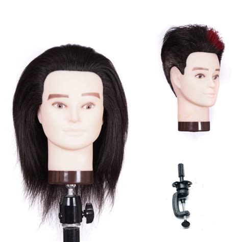 Male Mannequin Head With 100 Human Hair Haircut Training