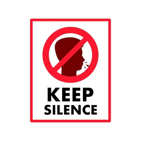 Premium Vector Keep Silence Sign Label Banner Icon Vector Stock