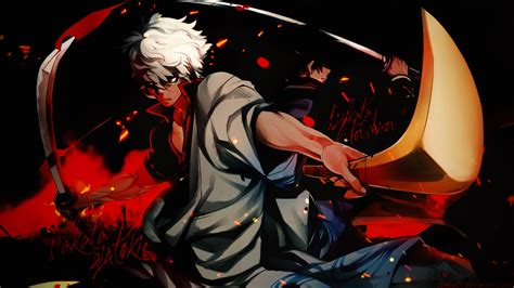 Gintoki Sakata Hd Wallpaper From Gintama A Stunning Anime Tribute By