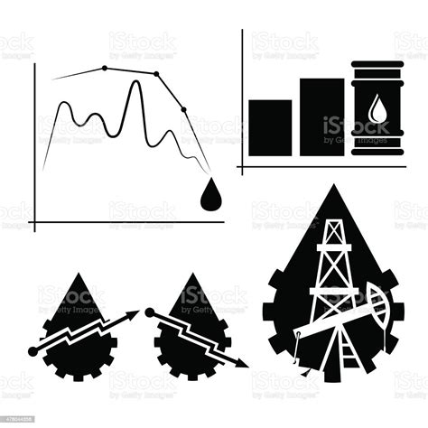 Oil Industry Diagram Fall And Rise Of Oil Prices Stock Illustration Download Image Now 2015