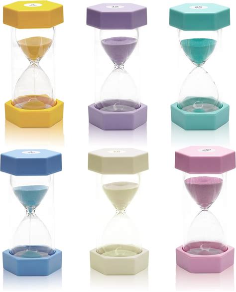 Amazon 6 Pcs Colorful Hourglass Sandglass Timer Sand Sand Timer