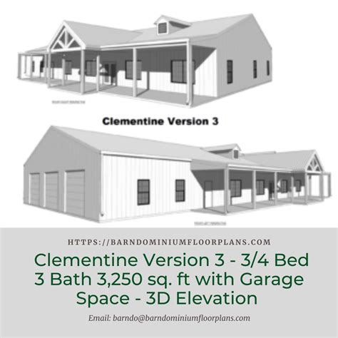 Clementine 50x100 Barndominium Floor Plan Barndominium Floor Plans