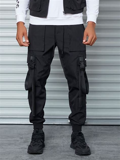 Manfinity Emrg Men Flap Pocket Buckle Cargo Pants Shein Usa