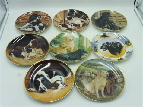 Franklin Mint - Eight Franklin Mint Plates Depicting Dogs - - Catawiki