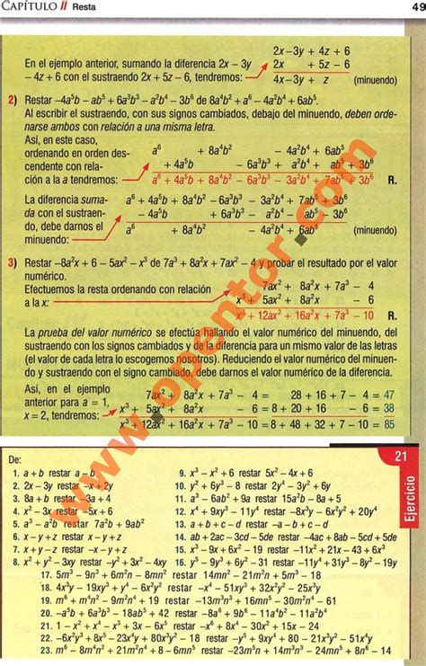 Algebra De Baldor Pdf Ejercicios Cuaderno Ejercicios Algebra Baldor