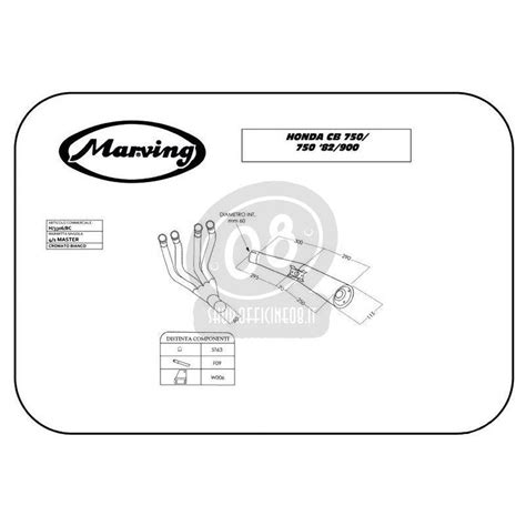 Impianto Di Scarico Per Honda CB 750 F Bol D Or Marving 4 In 1 Master