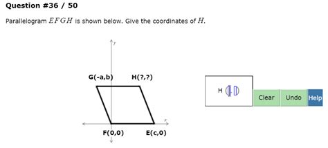 Solved Parallelogram Efgh Is Shown Below Give The Chegg