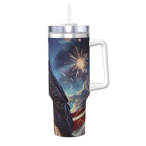 Rocae Night Sky Bald Eagle For OZ Ice Bully With Handle Keeps Drinks Hot Or Cold For Hours