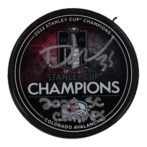 Darcy Kuemper Signed 2022 Stanley Cup Champions Logo Hockey Puck