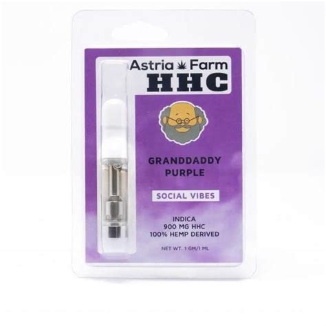 Hhc Vape Cartridge Granddaddy Purple 900 Mg Astria Farm