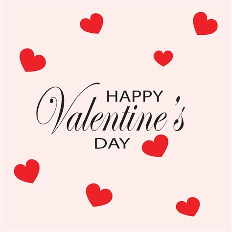 Premium Vector Happy Valentines Day Typography Poster With