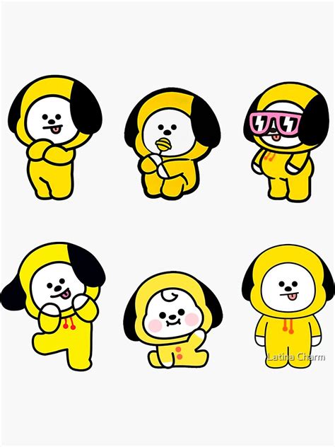 Bts Chimmy Cute Pack Collection Set Bt Sticker For Sale By Carvi