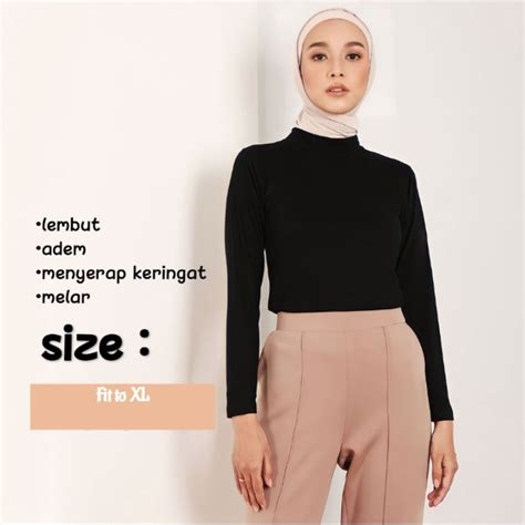 Jual Manset Baju Inner Polos Lengan Panjang Bahan Spandek Atasan