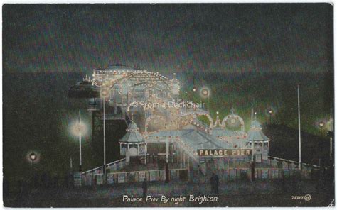 Palace Pier By night, Brighton. Vintage Postcard | Shop - From a Deckchair