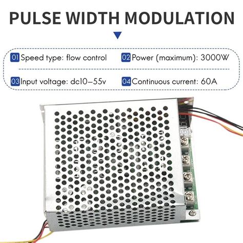 DC 10 55V 100A 3000W Motor Speed Controller Reversible PWM Control