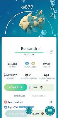 Pokémon Go Regional Exclusive Shiny Relicanth For PvP Or Pokedex Entry