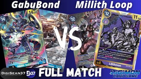 Gabumon Bond Of Friendship VS Millith Loop Digimon Card Game BT15