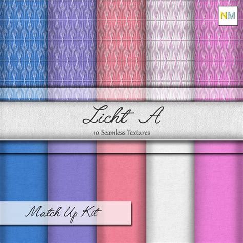 Second Life Marketplace Licht A Matchup Kit 10 Seamless Fabric Textures Nm