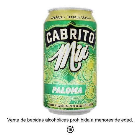 Bebida alcohólica preparada Cabrito Mix paloma tequila y toronja 355 ml