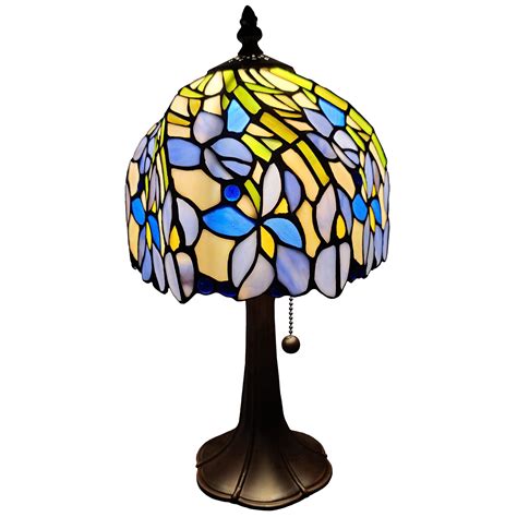 Amora Lighting Tiffany Style Mini Accent Lamp 15 Tall Stained Glass