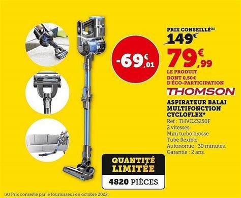 Promo Thomson Aspirateur Balai Multifonction Cycloflex Chez Super U