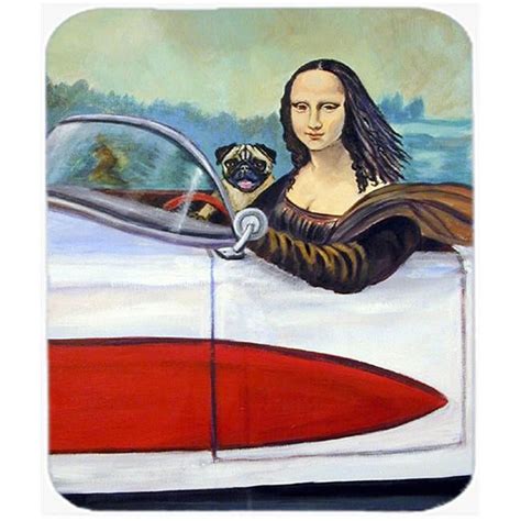 X In Pug And Mona Lisa Mouse Pad Hot Pad Or Trivet Walmart
