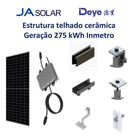 Kit Energia Solar Kwp Kwh M Dulo Ja Solar Wp Micro