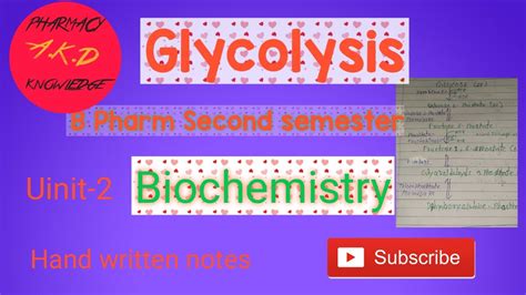 Glycolysis B Pharm 2nd Semester Biochemistry Notes Youtube