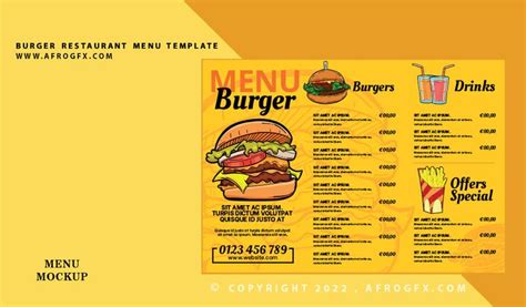 Burger Restaurant Menu Template Restaurant Menu Template Menu