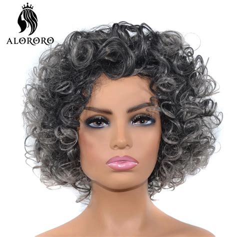 Alororo Peluca Afro Rizada Para Mujeres Negras Pelo Corto Y Esponjoso