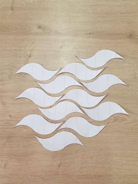 English Paper Piecing Waves Pattern Epp Templates Pdf Etsy