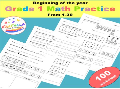 Math activities 1 to 30 | Teaching Resources