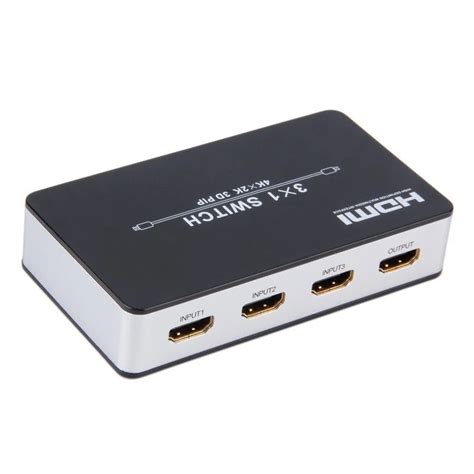 HD 3 Port 3x1 HDMI Switch 3 Input 1 Output 4Kx2K 3D Adapter For PIP