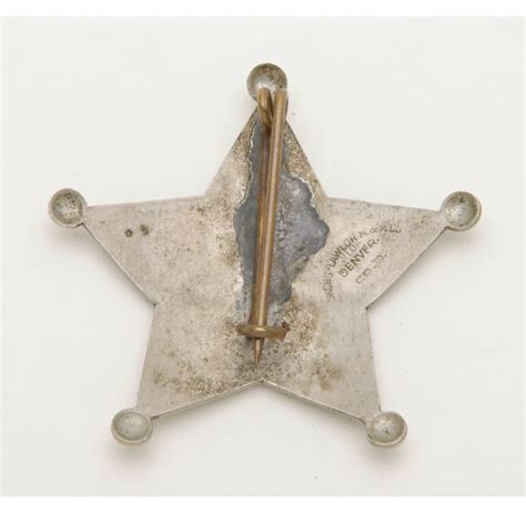 Five Pointed Star Badge Marked Deputy Sheriff” With Makers Mark On