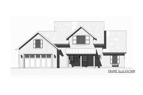 3 Bedroom 2 Story Farmhouse With Open Layout Floor Plan